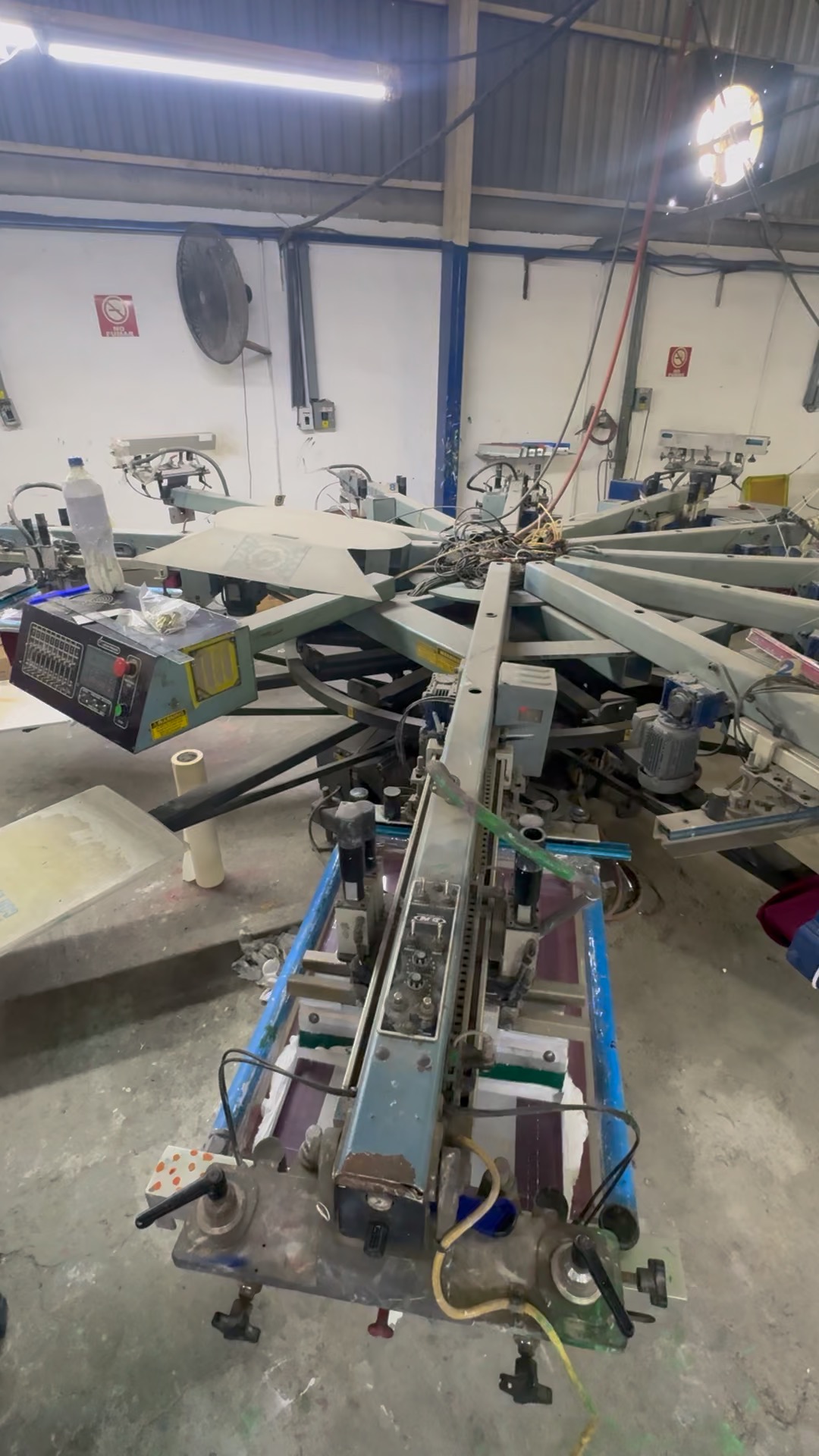 Screen printing production at the Serigrafía MTY facility in Monterrey, Mexico